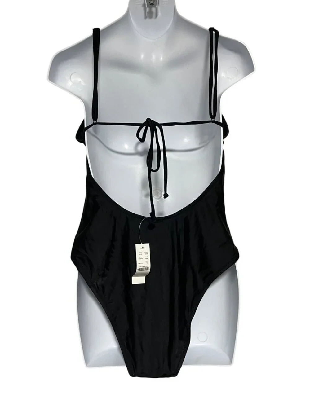 J.Crew Black One-Piece Swimsuit Womens Size 10 Adjustable Straps Lightweight